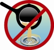no grease in drain symbol