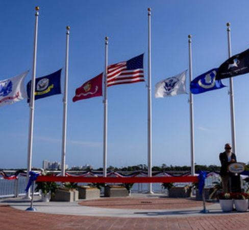 Photo Showing Veterans Memorial Plaza