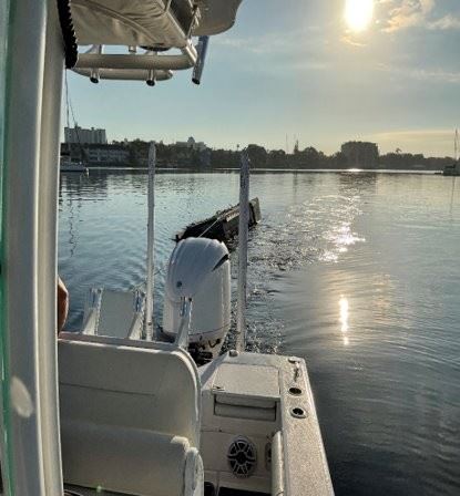 Picture of permits and licensing marine unit docking from boat